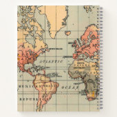 Vintage Weltkarte Notizblock (Rückseite)