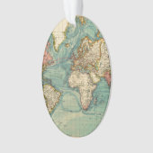 Vintage Weltkarte Ornament (Vorderseite)