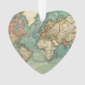 Vintage Weltkarte Ornament (Vorderseite)
