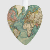 Vintage Weltkarte Ornament (Vorderseite)