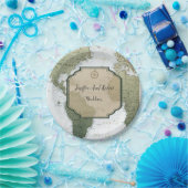 Vintage Weltkarte Pappteller (Party)