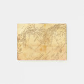 Vintage Weltkarte Post-it Klebezettel (Vorderseite)