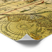 Vintage Weltkarte Poster (Ecke)