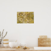 Vintage Weltkarte Poster (Küche)