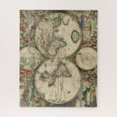 Vintage Weltkarte Puzzle (Vertikal)