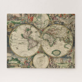 Vintage Weltkarte Puzzle