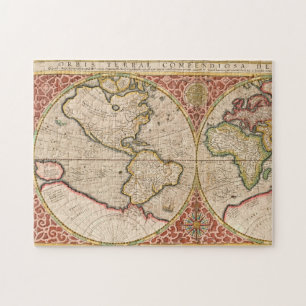 Vintage Weltkarte Puzzle
