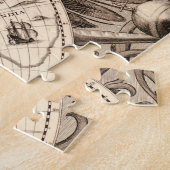 Vintage Weltkarte Puzzle (Seite)