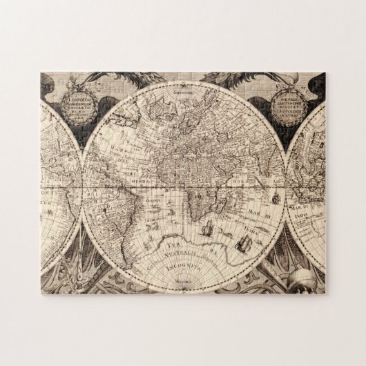 Vintage Weltkarte Puzzle (Horizontal)