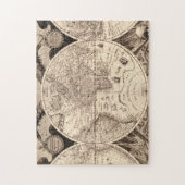 Vintage Weltkarte Puzzle (Vertikal)