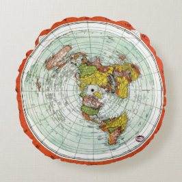Vintage Weltkarte Rundes Kissen