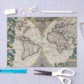 Vintage Weltkarte Seidenpapier (Handwerk)