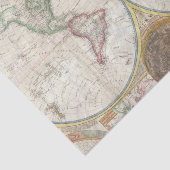 Vintage Weltkarte Seidenpapier (Ausschnitt)