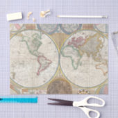 Vintage Weltkarte Seidenpapier (Handwerk)