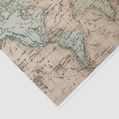 Vintage Weltkarte Seidenpapier (Ausschnitt)