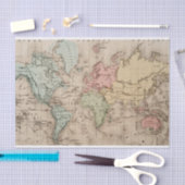 Vintage Weltkarte Seidenpapier (Handwerk)