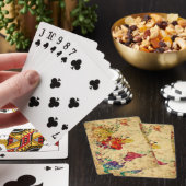 Vintage Weltkarte Spielkarten (In Situ)