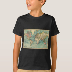 Vintage Weltkarte T-Shirt