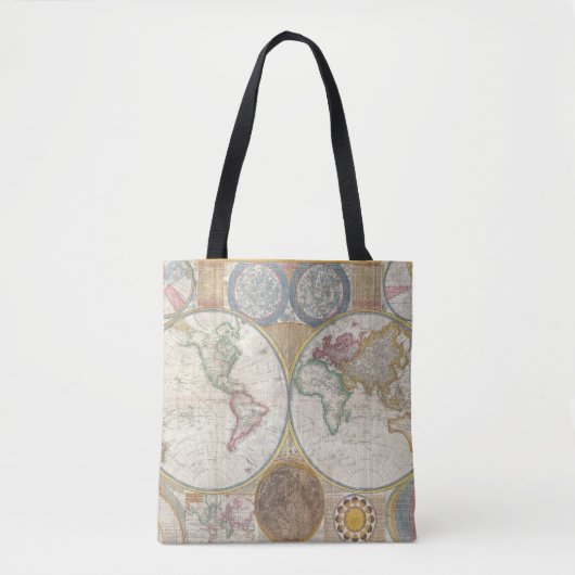 Vintage WELTKARTE Tasche (Vorderseite)