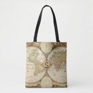 Vintage Weltkarte Tasche