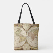 Vintage Weltkarte Tasche (Rückseite)