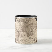 Vintage Weltkarte Tasse (Zentrum)