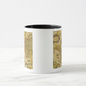Vintage Weltkarte Tasse (Zentrum)