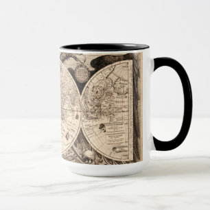 Vintage Weltkarte Tasse