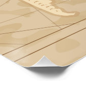 VINTAGE WELTKARTE TRADITIONELLE ILLUSTRATIONSPARST POSTER (Ecke)