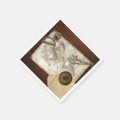 Vintage Weltkarte und Tools Serviette (Ecke)