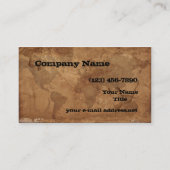 Vintage Weltkarte Visitenkarte (Vorderseite)