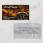 Vintage Weltkarte Visitenkarte (Vorne/Hinten)