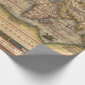 Vintage Weltkarte von Abraham Ortelius 1564 Geschenkpapier (Ecke)