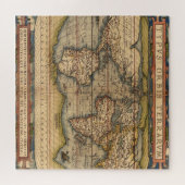 Vintage Weltkarte von Abraham Ortelius 1564 Puzzle (Horizontal)