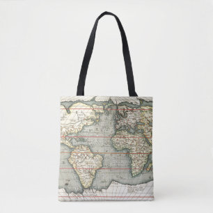 Vintage Weltkarte von Abraham Ortelius 1587–1595 Tasche
