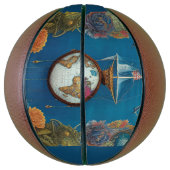 Vintage Weltkarte von CallisC Basketball (Vertikal)