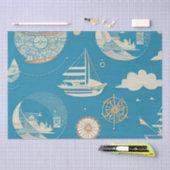 Vintage Weltkarte von CallisC Seidenpapier (Handwerk)