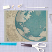 Vintage Weltkarte von CallisC Seidenpapier (Handwerk)