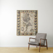 Vintage Weltkarte Wandteppich (Beispiel)