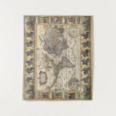 Vintage Weltkarte Wandteppich (Vorderseite)