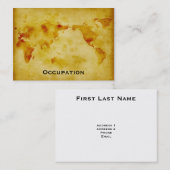 Vintage Weltkarten-Geschäfts-Karte Visitenkarte (Vorne/Hinten)