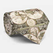 Vintage Weltkarten-Krawatte Krawatte (Gerollt)