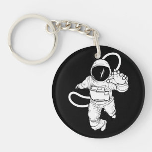 Vintage Weltraum-Astronaut Schlüsselanhänger