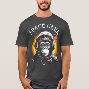 Vintage Weltraum-Geek-Affe Menschenaffe Schimpanse T-Shirt