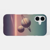 Vintage Weltraumhorizont iPhone 16 Hülle (Rückseite (Horizontal))