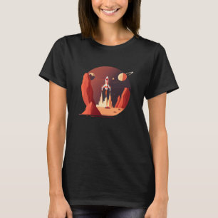 Vintage Weltraumwissenschaft Mars Fiktion Geek Sol T-Shirt