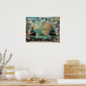 Vintage Weltreise und Reise Poster (Küche)