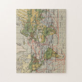 Vintage Weltsegeln-Weg-Karte (1914) Puzzle (Vertikal)