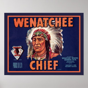 Vintage Wenatchee Hauptäpfelwerbung Poster