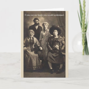 Vintage - Wenn du meine Familie kennen würdest... Karte
